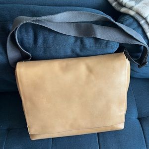 Skagen Leather Messenger Bag